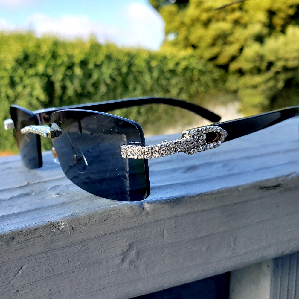 Icedout Rimless black bird Sunglasses